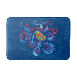 Swirly Octopus  Bath Mat