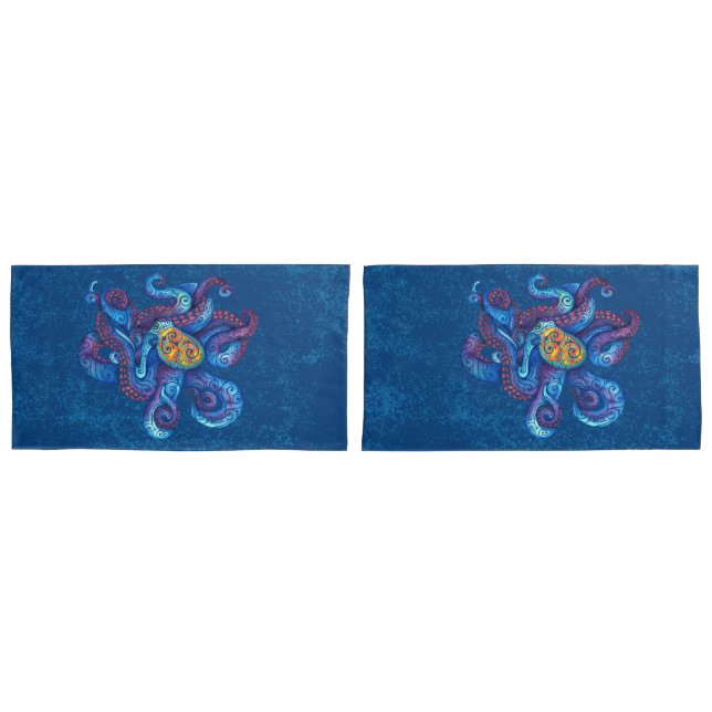 Swirly Octopus  Pillowcase (Front-Set)