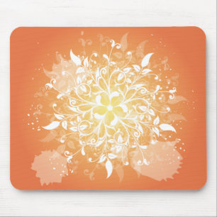 Swirly Orange Mouse Mat