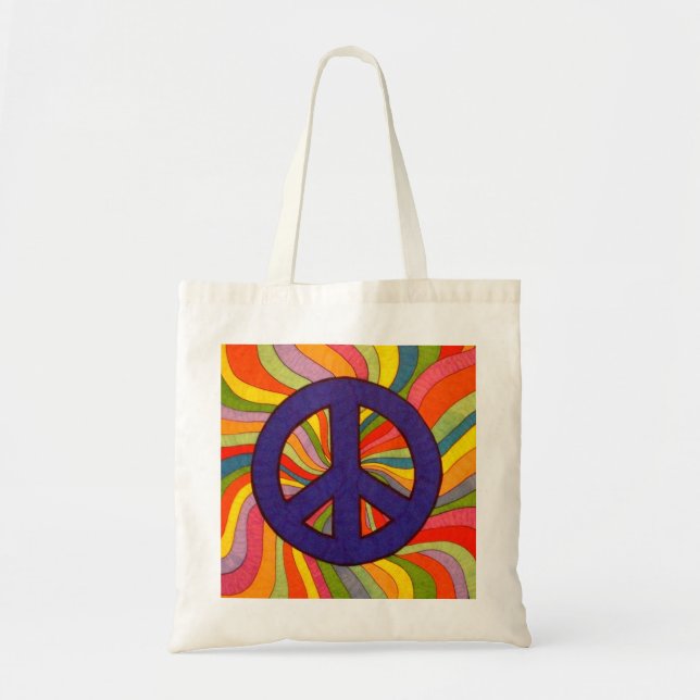 Swirly Peace Tote Bag (Front)