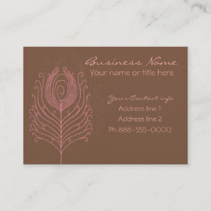 Swirly Peacock Feathers Business Cards
