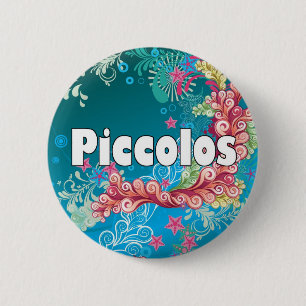 Swirly Piccolo 6 Cm Round Badge