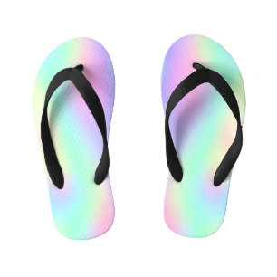 Swirly Rainbow Gradient Kid's Flip Flops