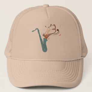 Swirly Sax Trucker Hat