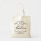 Swirly script bridesmaid personalised gift tote