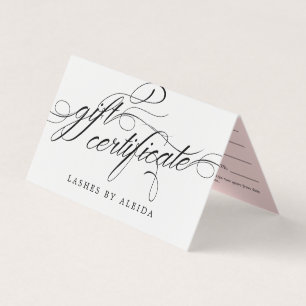 Swirly Script Gift Certificate