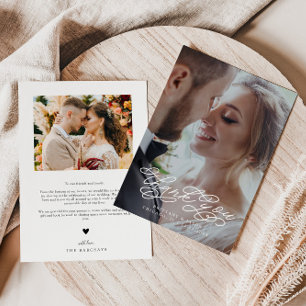 Swirly Script Thank You Wedding Photo