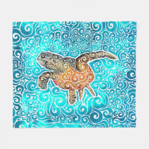 Swirly Sea Fleece Blanket