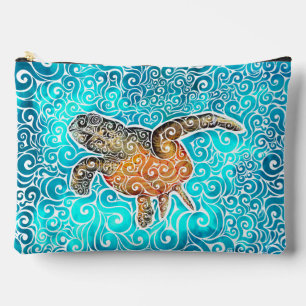 Swirly Sea-Turtle Accessory Pouch