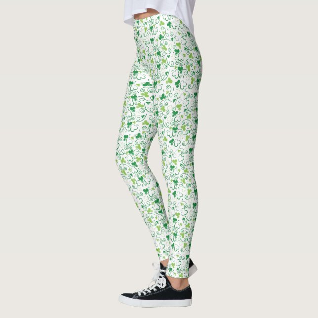 Swirly Shamrock Leggings (Left)