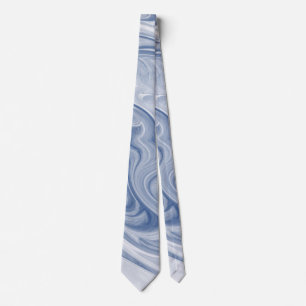 Swirly Slate Blue Abstract Tie