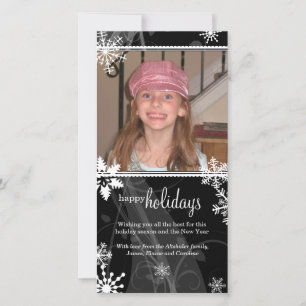 Swirly Snow Holiday Photo Card