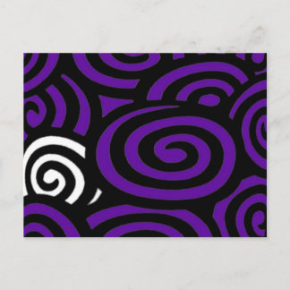 Swirly Sue Purple Post Card