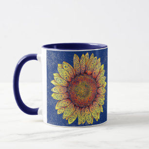 Swirly Sunflower Mug