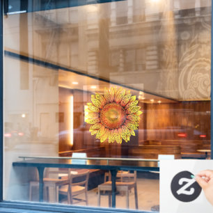 Swirly Sunflower Window Cling