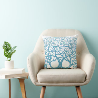 Swirly Tree Branch Choose Any Custom Colour Pillow