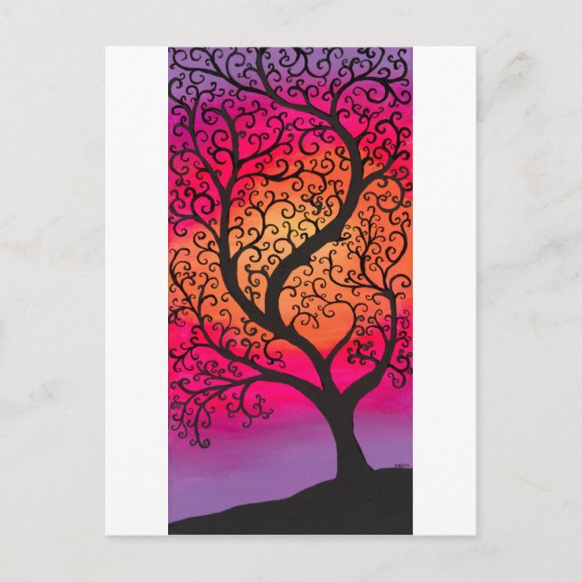 Swirly Tree Postcard (Front)