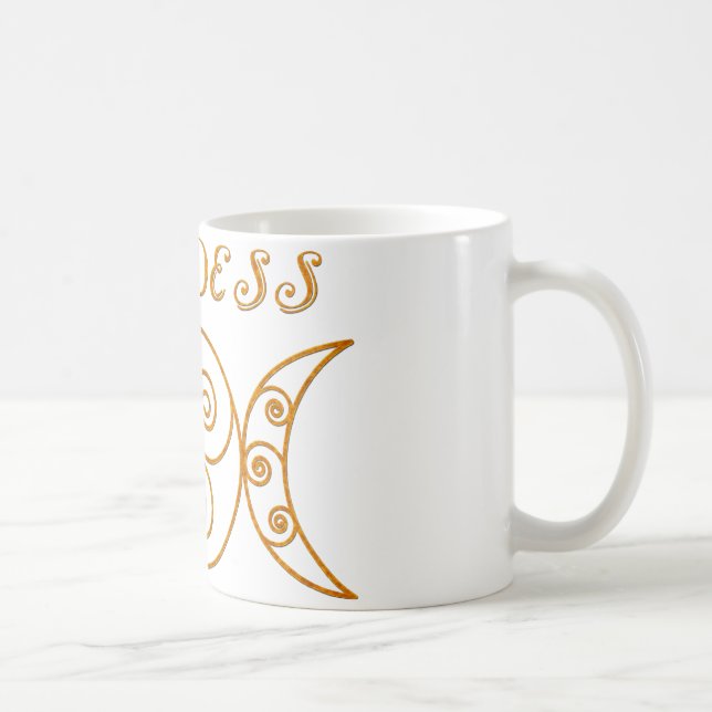 Swirly Triple Goddess Symbol Coffee Mug (Right)