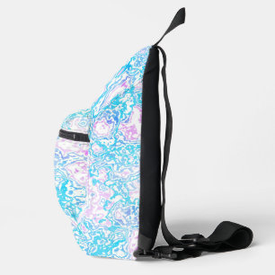 Swirly Trippy Groovy Hippie Boho Funky Marble Sling Bag