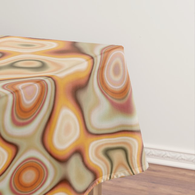 swirly twisted vintage colours liquified ,nice loo tablecloth (In Situ)