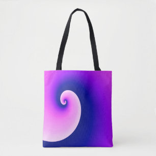 Swirly Waves of Purple and Pink Tote Bag