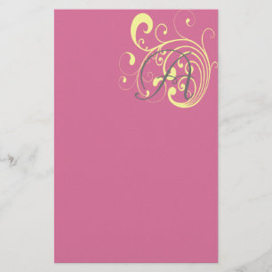 Swirly Yellow Stationery
