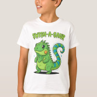 Swish-A-Saur Cute Iguana Dinosaur with Striped Swi