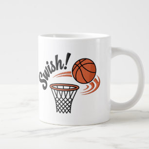 Swish Slam Dunk: Vintage Basketball Style Large Coffee Mug