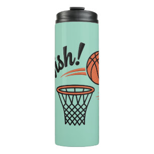 Swish Slam Dunk: Vintage Basketball Style Thermal Tumbler