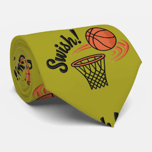 Swish Slam Dunk: Vintage Basketball Style Tie