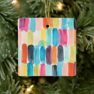 Swish Swatch I Ceramic Ornament