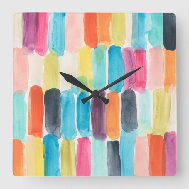 Swish Swatch I Square Wall Clock (Front)