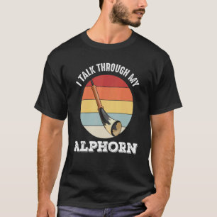 Swiss Alphorn Music instrument in Switzerland Alps T-Shirt
