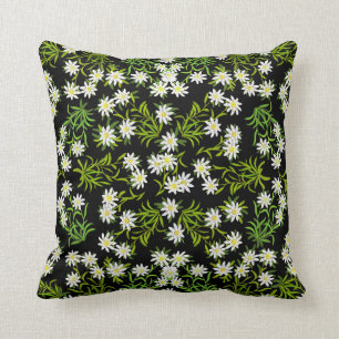 Swiss Alpine Edelweiss Floral Pillow