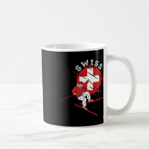 Swiss Alpine Skiing Schweiz Roots Switzerland Flag Coffee Mug
