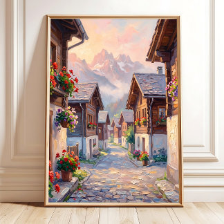 Swiss Alpine Sunrise Canvas Print