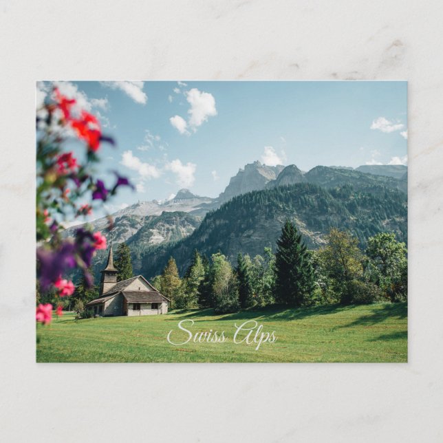 Swiss Alps in the springtime Postcard (Front)