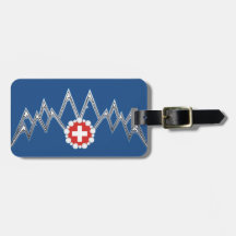 Swiss Alps Luggage Tag