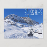 Swiss alps, postcard by brad hines