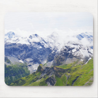 Swiss alps scene mouse mat