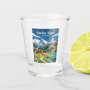 Swiss Alps Switzerland Shot Glass