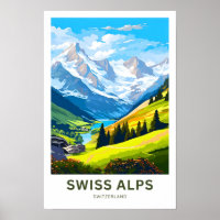 Swiss Alps Switzerland Travel Print