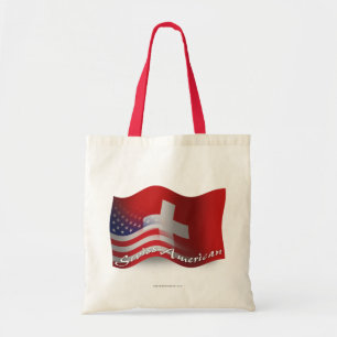 Swiss-American Waving Flag Tote Bag