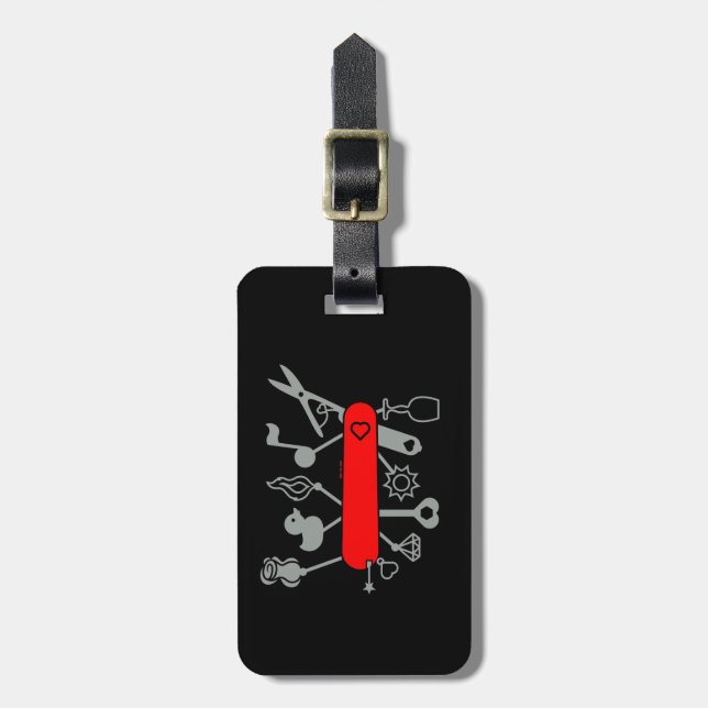 Swiss Army Knife for Lovers Luggage Tag (Front Vertical)