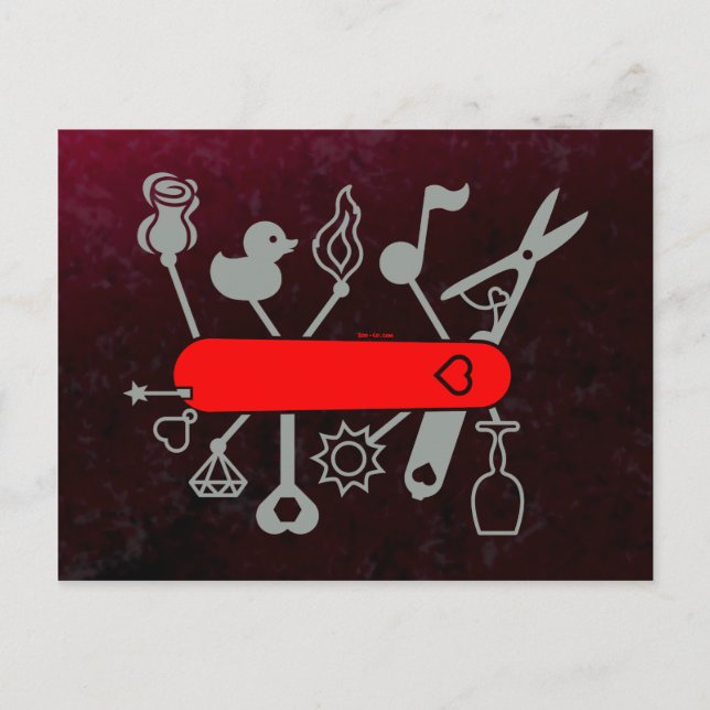 Swiss Army Knife for Lovers Postcard (Front)