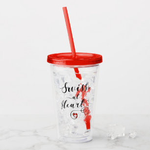 Swiss At Heart, Switzerland Acrylic Tumbler