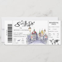 Swiss Boarding Pass Save the Date ticket