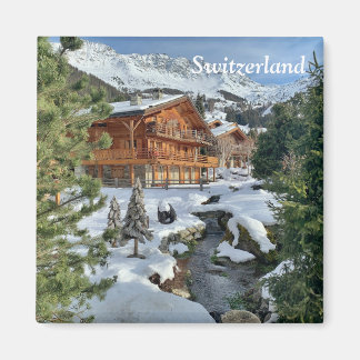 Swiss chalet magnet