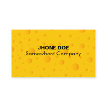 Swiss Cheese Cheezy Texture Pattern Business Card