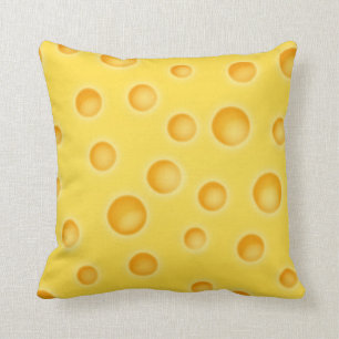 Swiss Cheese Cheezy Texture Pattern Cushion